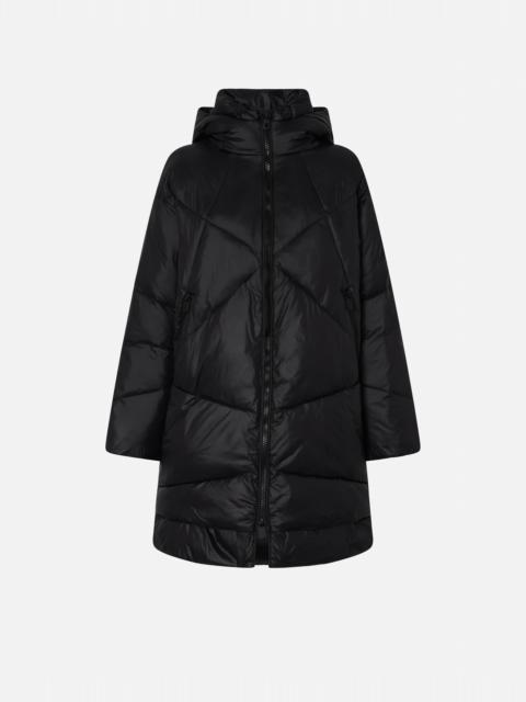 PINKO TECHNICAL CANVAS PADDED PUFFER JACKET WITH HOOD