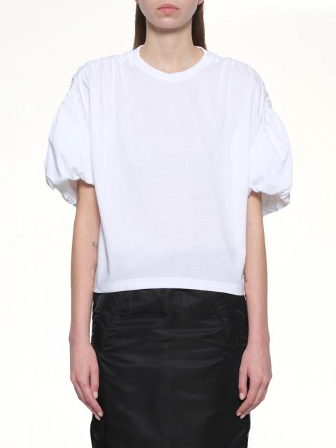 Noir Kei Ninomiya Cotton Ponte T-Shirt in White