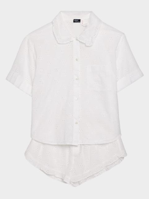 Polo Ralph Lauren Eyelet-Embroidered Cotton Pajama Set