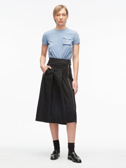 3.1 Phillip Lim Tweed Twill Pleated Midi Skirt