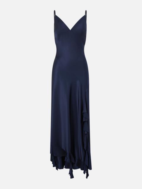 CAMILLA BIAS SLIP DRESS WITH FRILL HEM SILK ESSENTIALS