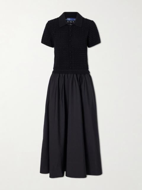 Polo Ralph Lauren Crocheted Cotton-poplin Maxi Dress