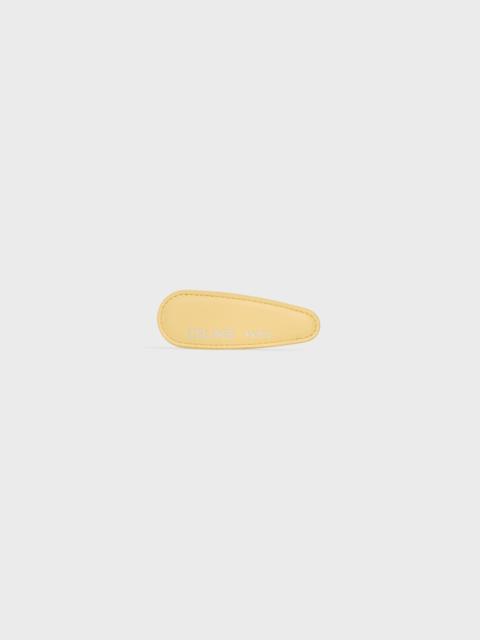CELINE CELINE LARGE HAIR CLIP IN LAMBSKIN, BRASS WITH GOLD FINISH AND STEEL