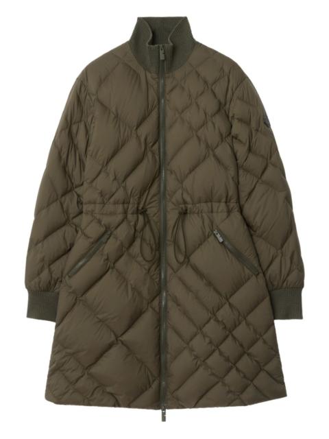 Burberry Danesbury check-stitch puffer coat