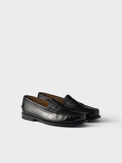 Prada Brushed leather loafers