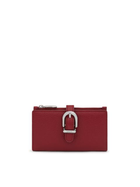 TOUS Burgundy-colored leather Card wallet TOUS Buckles