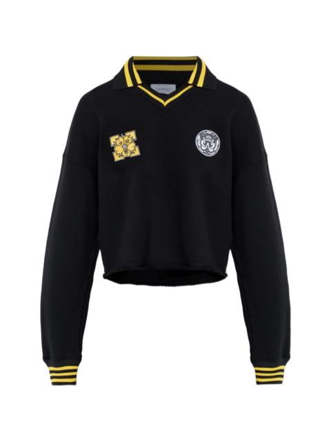 Off-White appliqué-detail cropped jumper