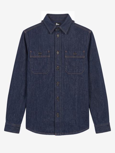 The Kooples BLUE RAW DENIM SHIRT