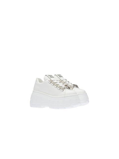 Miu Miu Leather laced derby shoes