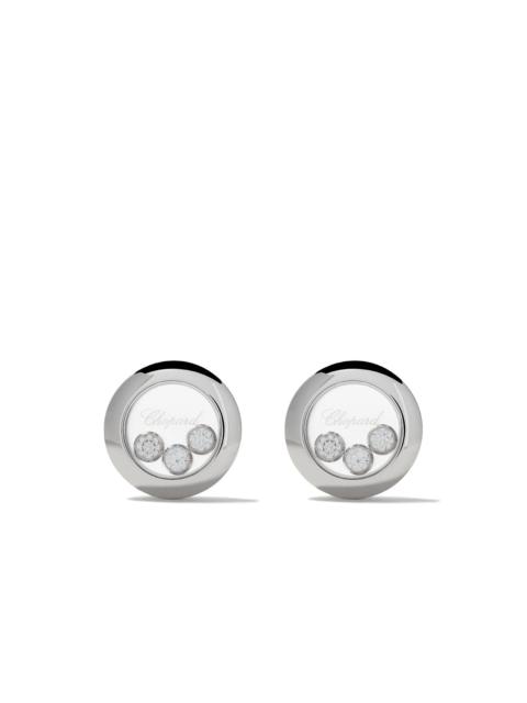 18kt white gold Happy Diamonds Icons ear pins