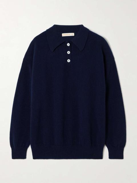 &DAUGHTER Edith wool polo sweater Navy