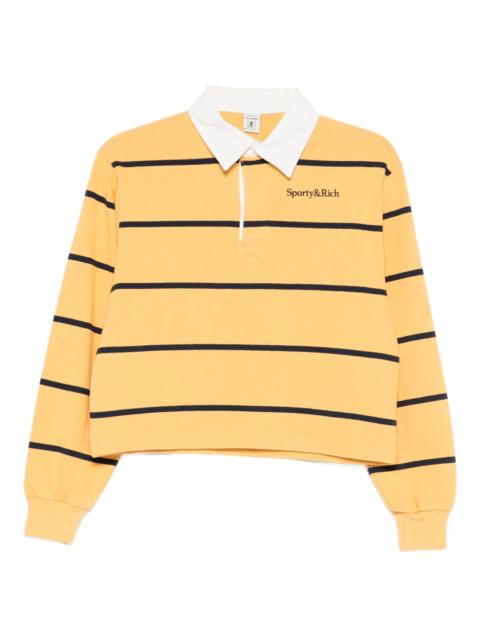 Sporty & Rich Sporty & Rich Striped Long-sleeved Polo Top