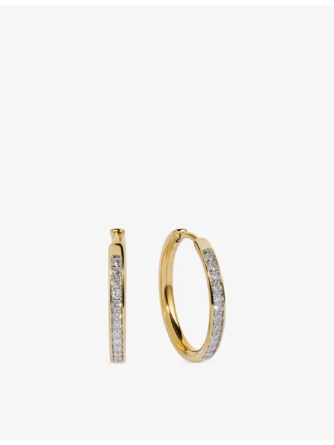 MONICA VINADER Essential Small 18ct Yellow Gold Vermeil And 0.31ct Lab-Grown Diamond Hoop Earrings