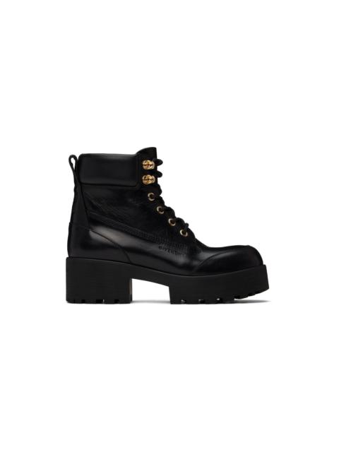 ショートブーツ・ブーティ Givenchy Black Leather Trekker Ankle Boots GIVENCHY Trekker leather ankle boots | NET-A-PORTER