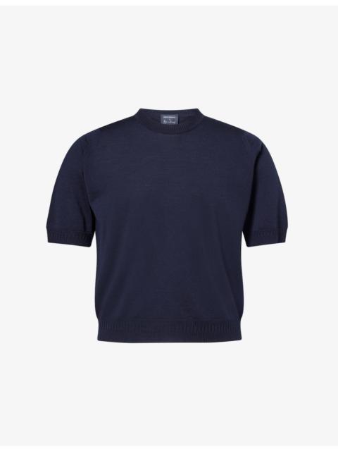 JOHN SMEDLEY John Smedley X Bill Nighy Short-Sleeve Merino Wool Top