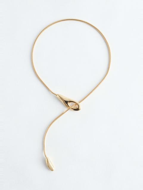 & Other Stories Snake-Chain Lariat Necklace