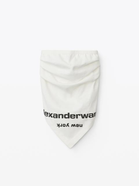 Alexander Wang LOGO BANDANA MASK IN COTTON