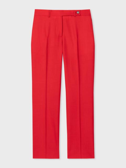 Paul Smith Red Wool Slim-Fit Trousers