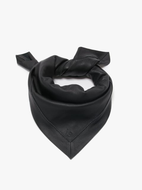 Victoria Beckham Leather Scarf In Black