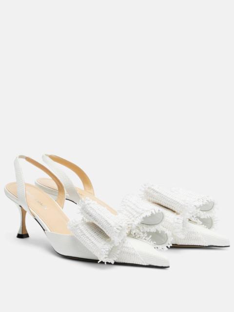 MACH & MACH Le Cadeau 65 raffia slingback pumps