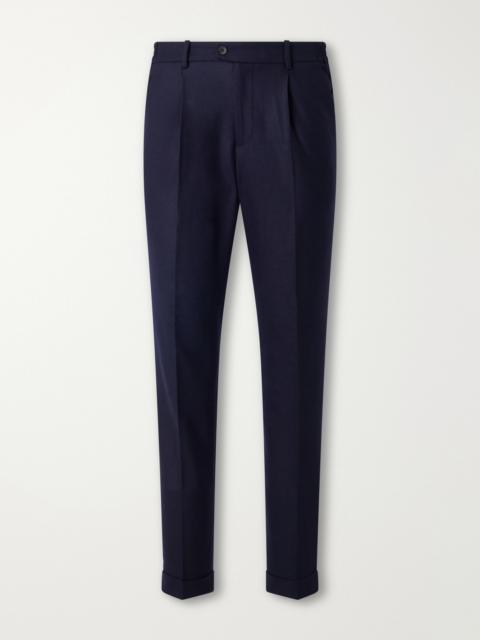 THOM SWEENEY Straight-Leg Pleated Virgin Wool-Blend Chinos