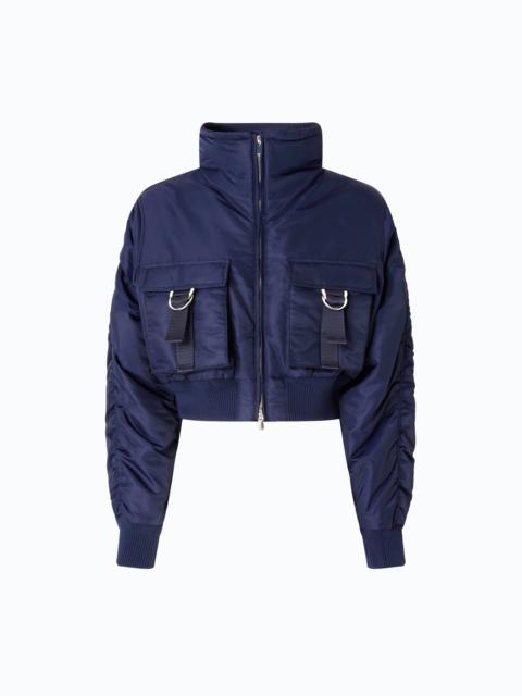 PINKO SHORT TECHNICAL SATIN BOMBER JACKET