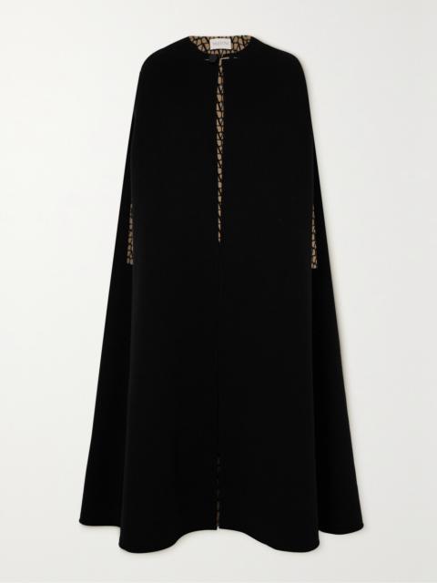 Valentino Wool And Silk-blend Cape