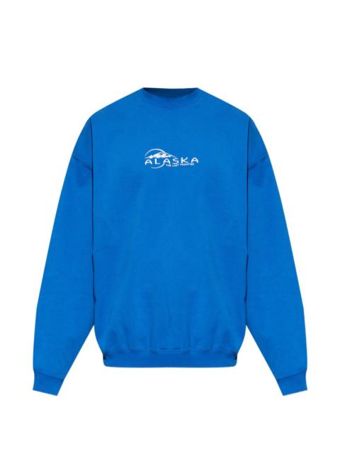 VETEMENTS slogan-embroidered sweatshirt