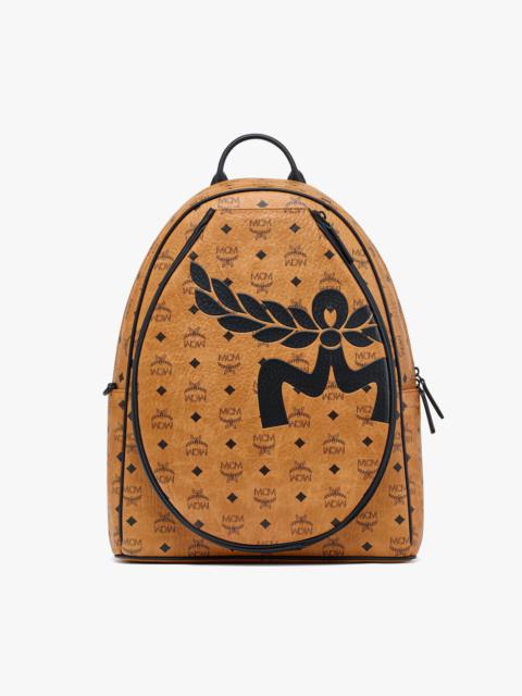 MCM Stark Tennis Backpack in Mega Laurel Visetos