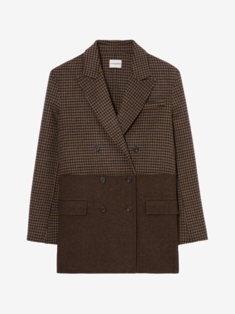 Claudie Pierlot plain checked wool coat