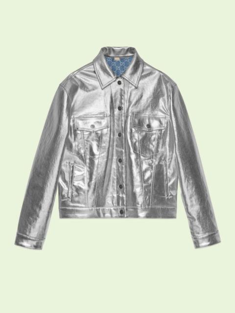 GUCCI Reversible GG metallic denim jacket