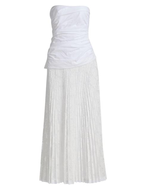 SIMKHAI Women's Annalise Lace Strapless Midi-Dress - Ivory