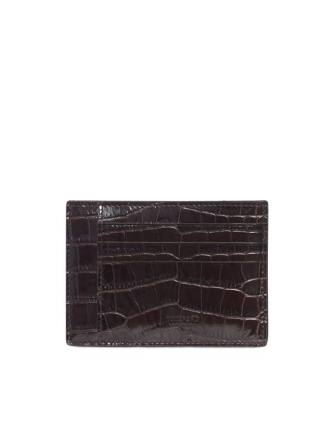 TOM FORD crocodile-effect leather wallet