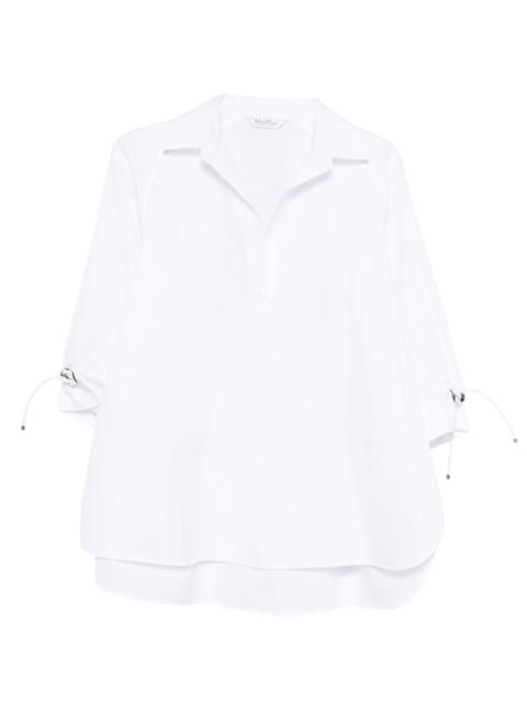 Max Mara drawstring layered blouse