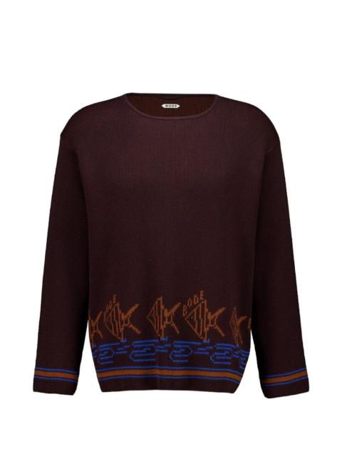 BODE school fish cotton knitwear