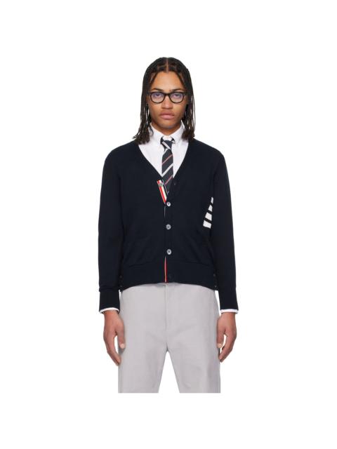 Navy Relaxed Fit 4-Bar Cardigan