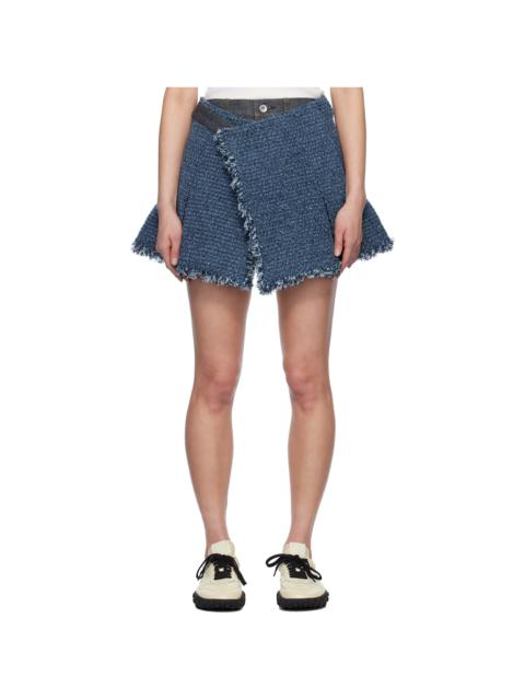 sacai Blue Punching Denim Skort