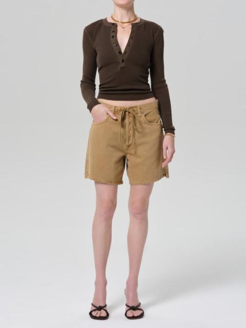 Citizens of Humanity Drea Waffle Henley In Umber