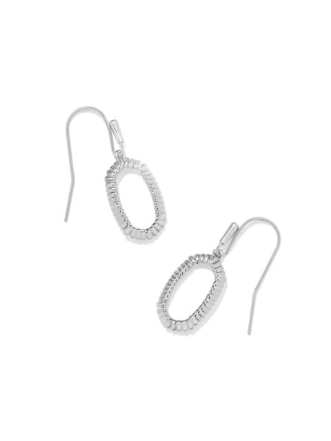 KENDRA SCOTT Lee Silver Ridge Open Frame Earrings