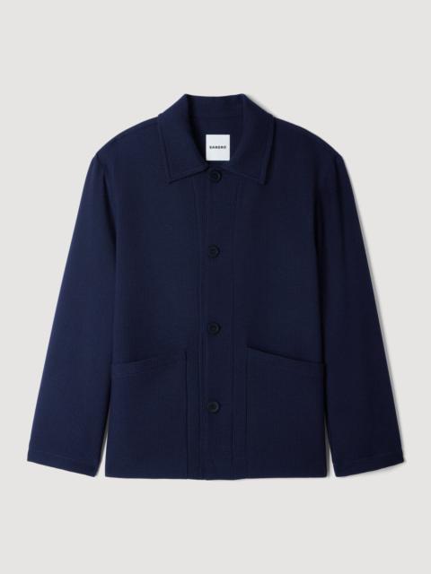 Sandro BUTTONED WOOL WORKER JACKET