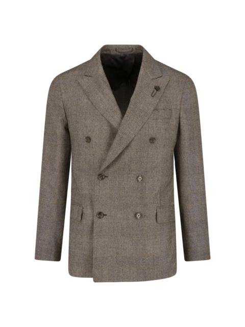 LARDINI DOUBLE-BREASTED VIRGIN WOOL BLAZER