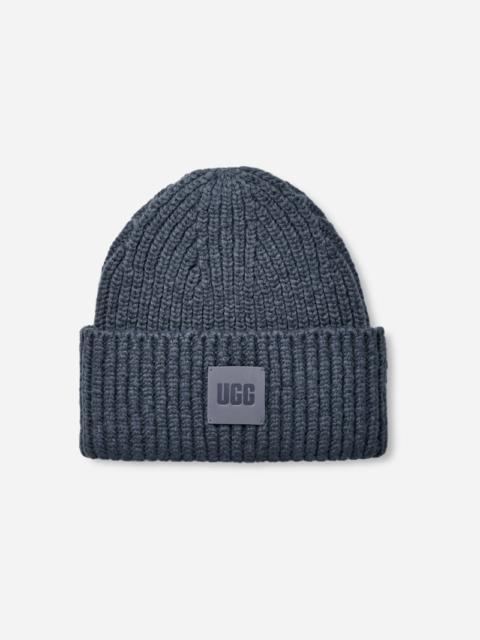 UGG ® Men's Chunky Rib Beanie Polyester Blend in Dark Wave