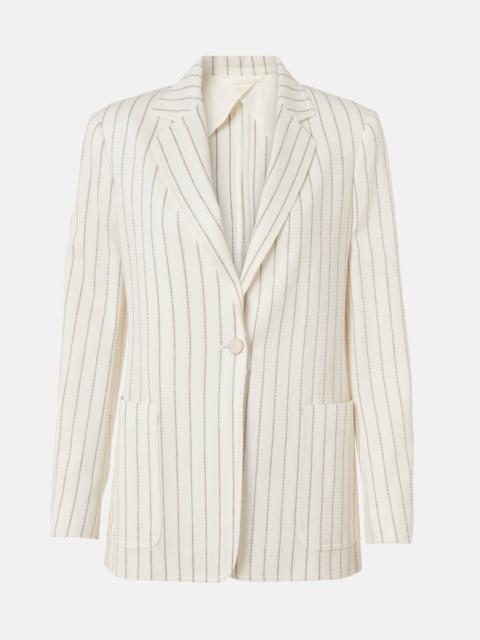 Max Mara Jadi striped cotton and linen blazer