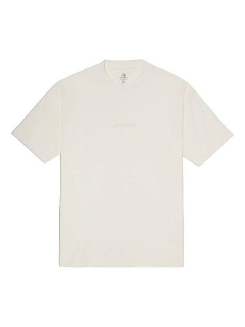 Converse Converse Jack Purcell Washed Retro Loose Knit Short Sleeve Couple Style Creamy White 10022515-A01