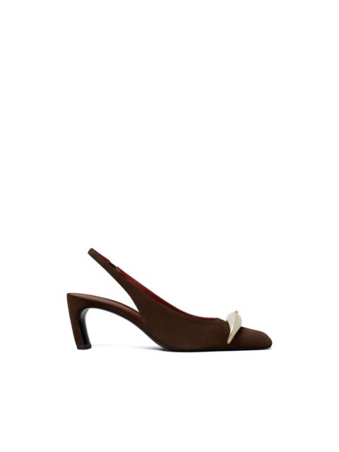 TORY BURCH Pierced XL slingback pumps