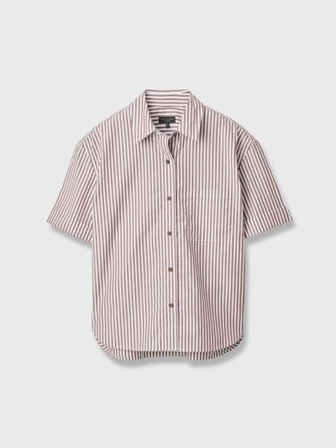 rag & bone Connie Short-Sleeve Poplin Shirt