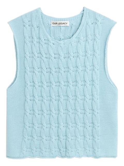 Our Legacy cable-knit vest