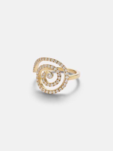 ILEANA MAKRI Spira 18kt gold ring with diamonds