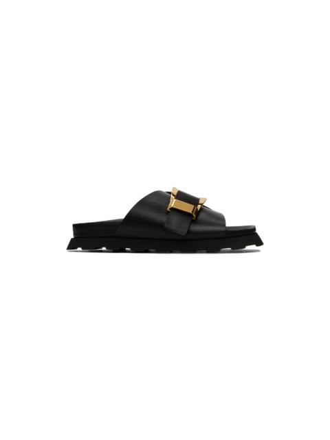 Proenza Schouler Black Buckle Slides