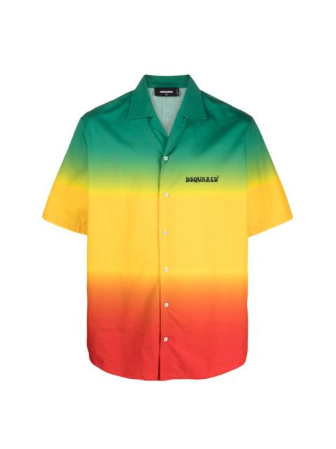 ombré-effect short-sleeve shirt